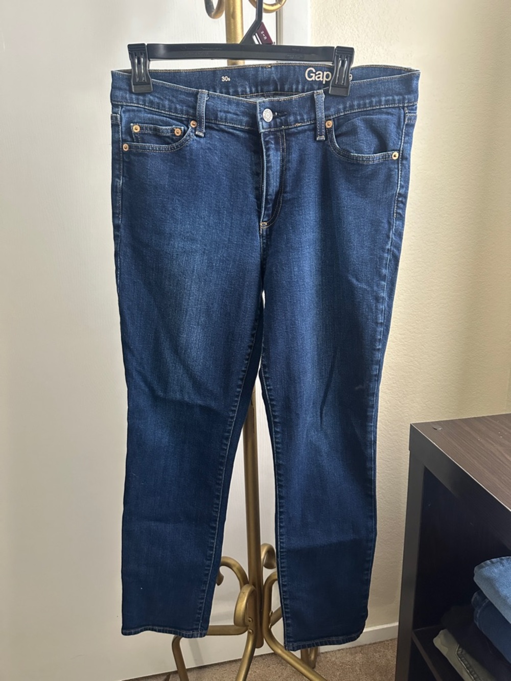 GAP Women's Deep Indigo Straight-Leg Jeans